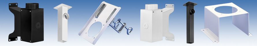 Alsident System A/S - The wall bracket allows a quick and simple connection to the ventilation duct. Mounted in the wall bracket the extraction arm can move freely from side to side  